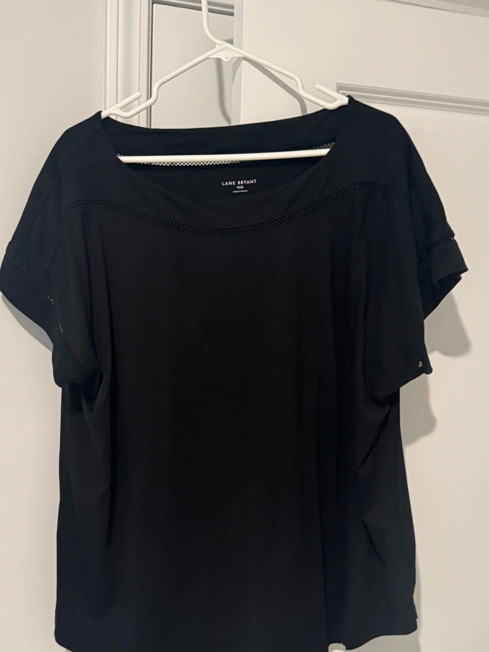 Lane Bryant Black Short Sleeve Top